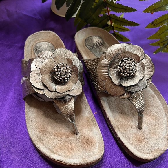 📌Söfft Flip Flop with a large Flower - Picture 1 of 13